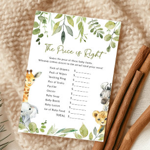 Wild One Safari Baby Shower Prijs is Juist Spel