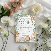 Wild One Safari Baby Shower Uitnodiging