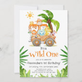 Wild One Safari Birthday Kaart (Voorkant)