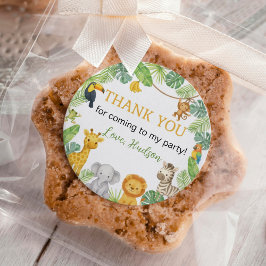 Wild One Safari Birthday Party Ronde Sticker