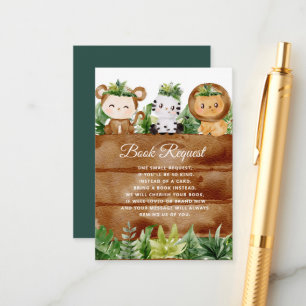 wild one safari book request card informatiekaartje