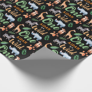 Wild One Safari Dier 1e Verjaardag Wild Things Cadeaupapier