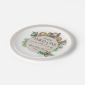 Wild One Safari Dier Oerwoud Modern Baby shower Papieren Bordje (Gekanteld)