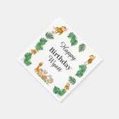 Wild One Safari dier Verjaardag servetten (Hoek)