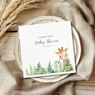 Wild One Safari Dieren Baby Shower Servet