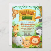 Wild One - Safari Dieren Kaart (Voorkant)