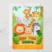 Wild One - Safari Dieren Kaart (Achterkant)