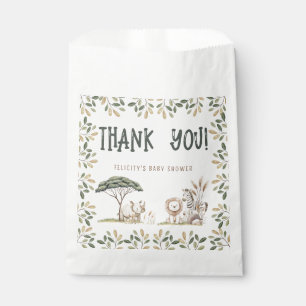 Wild One Safari Dieren Neutraal Baby shower Bedankzakje