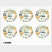 Wild One Safari Dieren Ronde Stickers (Vel)