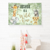 Wild One Safari Dieren Welkom Banner (Insitu)