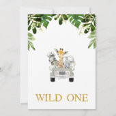 Wild One Safari, eerste uitnodiging (Achterkant)