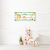 Wild One Safari First Birthday Boys Green Party Spandoek (Insitu)