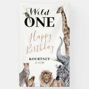 Wild One Safari First Birthday Party Spandoek