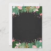 Wild One Safari Gold Girl Pink Animals Kaart (Achterkant)