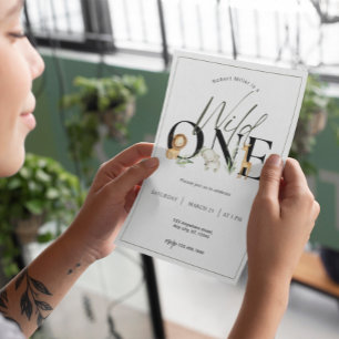 Wild One Safari Invitation d'anniversaire
