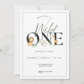 Wild One Safari Invitation d'anniversaire (Devant)