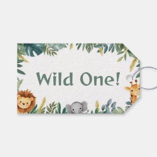 Wild One Safari Jungle Animals Birthday Party Cadeaulabel