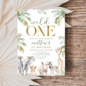 Wild One Safari Oerwoud 1e verjaardag Kaart