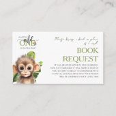 Wild One Safari Oerwoud Baby shower Boek Aanvraag Informatiekaartje (Voorkant)