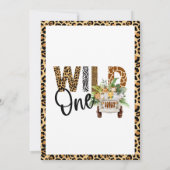 Wild One Safari premier anniversaire garçon Carte  (Dos)