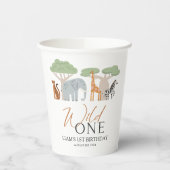 Wild One Safari Thema Party Cups Papieren Bekers (Links)