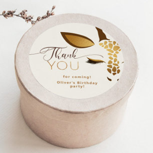 Wild one Safari verjaardag dank u Ronde Sticker