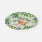 Wild One, Safari Verjaardag Papieren Bordje (Gekanteld)