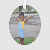 Wild One Schattige Kat gepersonaliseerd Afbeelding Ornament (voorkant)