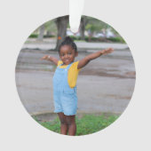 Wild One Schattige Kat gepersonaliseerd Afbeelding Ornament (voorkant)