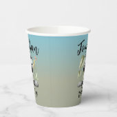 Wild One Schattige Safari Zebra 1e Verjaardag Papieren Bekers (Links)