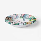 Wild One Schattigee Oerwoud Dieren Verjaardag van Papieren Kommen (Gebogen)