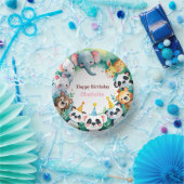 Wild One Schattigee Oerwoud Dieren Verjaardag van Papieren Kommen (Feest)