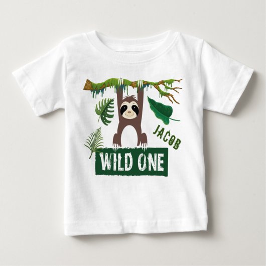 Wild One Sloth 1st Birthday (Voorkant)