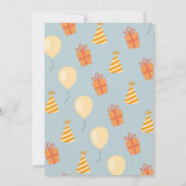 Wild One Sloth Birthday First Party Invitation Kaart (Achterkant)