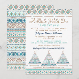 "Wild One"-stammenBaby shower Kaart