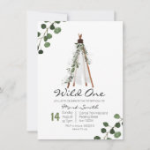 Wild One Teepee première invitation d'anniversaire (Devant)
