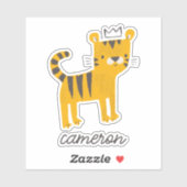 Wild One Tiger Cat Sticker (Vel)