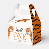 Wild One Tiger Kinderverjaardag Favoriete Box Bedankdoosjes (Achterkant)