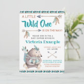 Wild One Tribal Baby Shower Invitations (Debout devant)