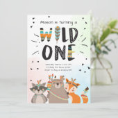 Wild One Tribal Première invitation pour anniversa (Debout devant)