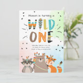 Wild One Tribal Première invitation pour anniversa (Debout devant)