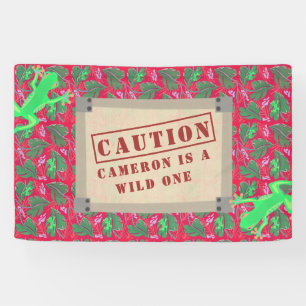 Wild One Tropical Rainforest Birthday Custom Spandoek