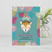 Wild ONE Uitnodiging | Uitnodigingen van luipaard (Staand voorkant)