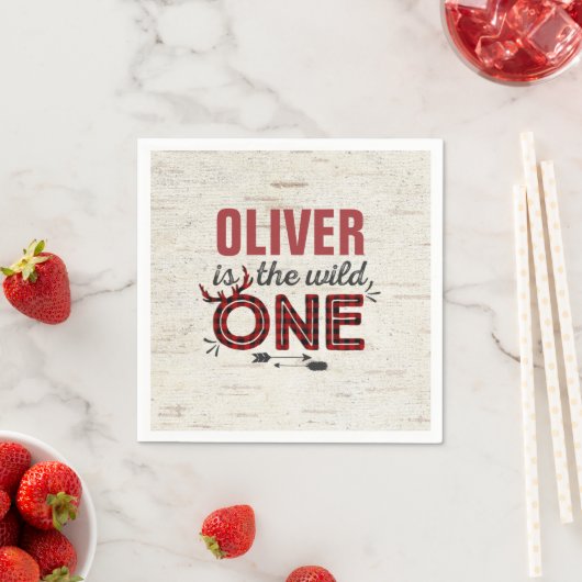 Wild One Verjaardag Party Napkin Lumberjack Wild O Servetten (Insitu)