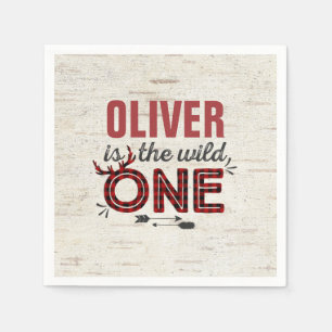 Wild One Verjaardag Party Napkin Lumberjack Wild O Servetten