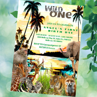 WILD ONE VERJAARDAG UITNODIGING