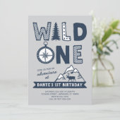 Wild One Wilderness Invitation Anniversaire (Debout devant)