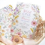 Wild One: Wildflower First 1st Birthday Kaart