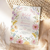 Wild One: Wildflower First 1st Birthday Kaart