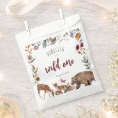 Wild One Woodland Animal First Birthday Bedankzakje (Geknipt)